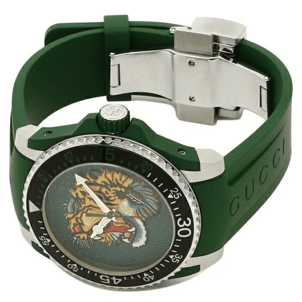 Gucci YA136316 Dive Tiger Green Dial Men's Watch — view 5