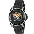 Gucci YA136318 Dive Embroidery Tiger Black Dial Men's Watch