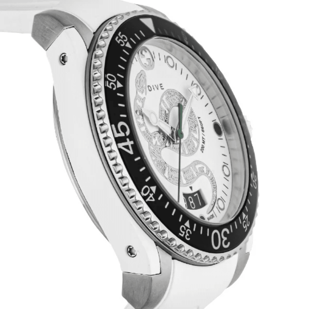 Gucci YA136330 Dive Snake Motif White Dial Men's Watch — view 6
