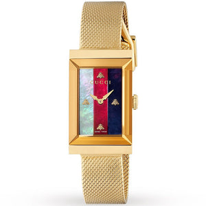 Gucci YA147410 G-Frame 34mm Yellow Gold Ladies Watch