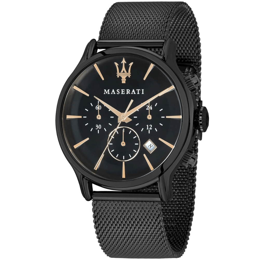 Maserati R8873618006 Epoca Chronograph Black Dial Men's Watch