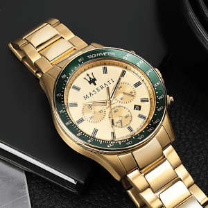 Maserati R8873640005 Sfida Chronograph Gold Dial Men's Watch — view 5