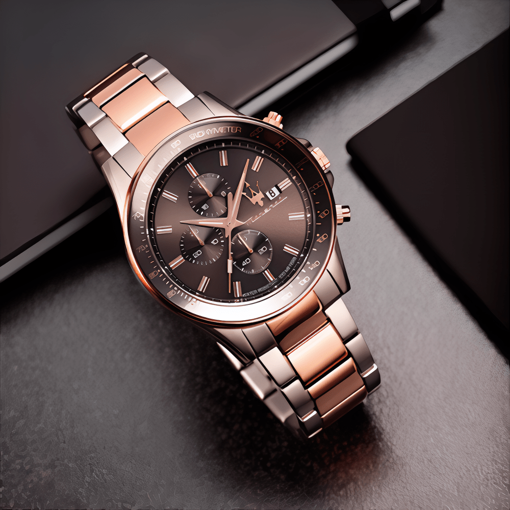 Maserati R8873640014 Sfida Chronograph Black Dial Two-Tone Men's Watch — view 4