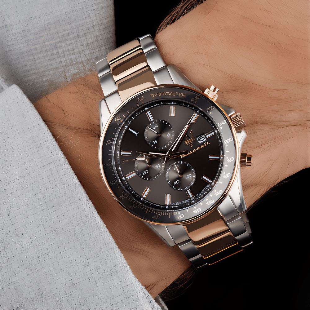Maserati R8873640014 Sfida Chronograph Black Dial Two-Tone Men's Watch — view 5
