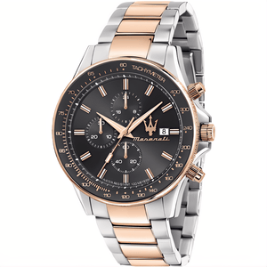 Maserati R8873640014 Sfida Chronograph Black Dial Two-Tone Men's Watch