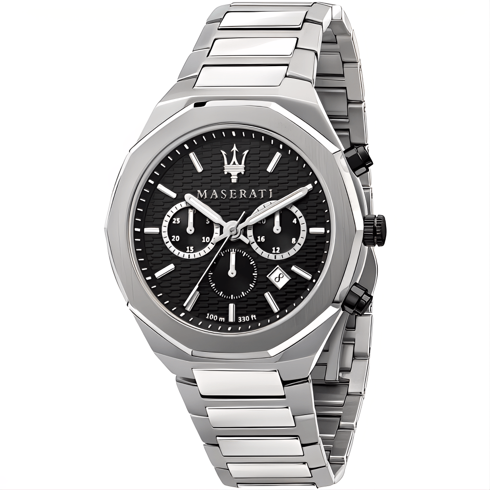 Maserati R8873642004 Stile Chronograph Black Dial  Men's Watch