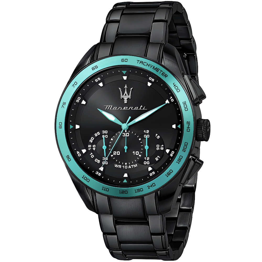 Maserati R8873644002 Traguardo Chronograph Black Dial Men's Watch