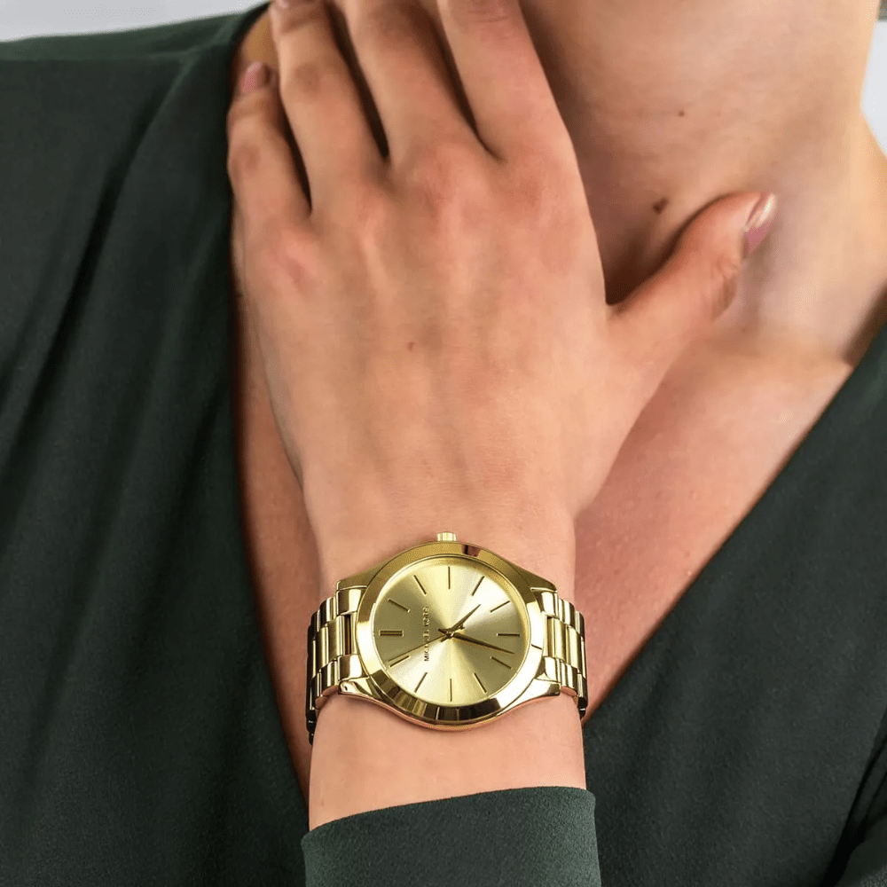 Michael Kors MK3179 Slim Runway Gold Dial Ladies Watch — view 10