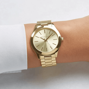 Michael Kors MK3179 Slim Runway Gold Dial Ladies Watch — view 7