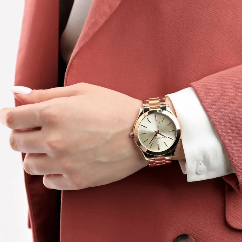 Michael Kors MK3179 Slim Runway Gold Dial Ladies Watch — view 9