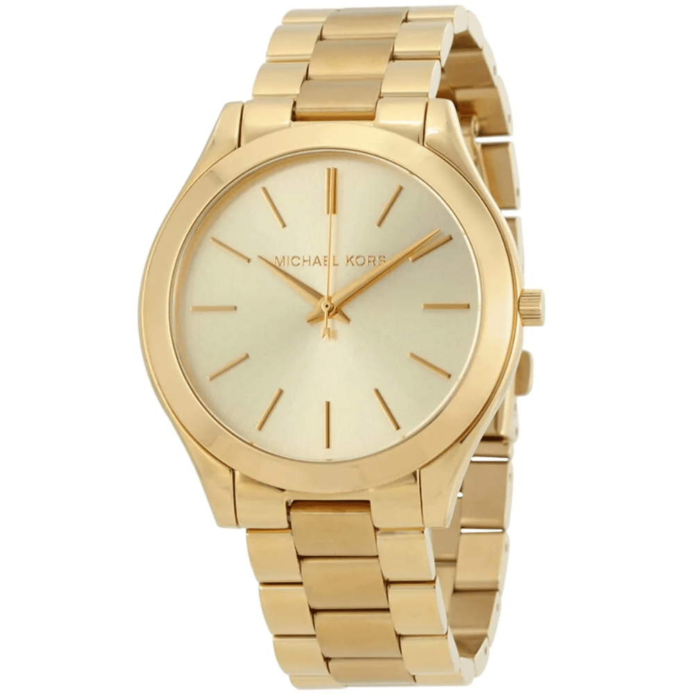 Michael Kors MK3179 Slim Runway Gold Dial Ladies Watch — view 3