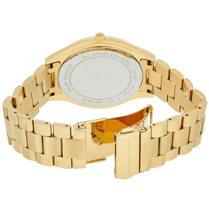 Michael Kors MK3435 Slim Runway Green Dial Gold-Tone Ladies Watch — view 2