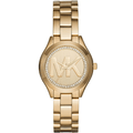 Michael Kors MK3477 Slim Runway Gold Dial Ladies Watch