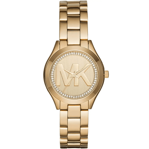 Michael Kors MK3477 Slim Runway Gold Dial Ladies Watch