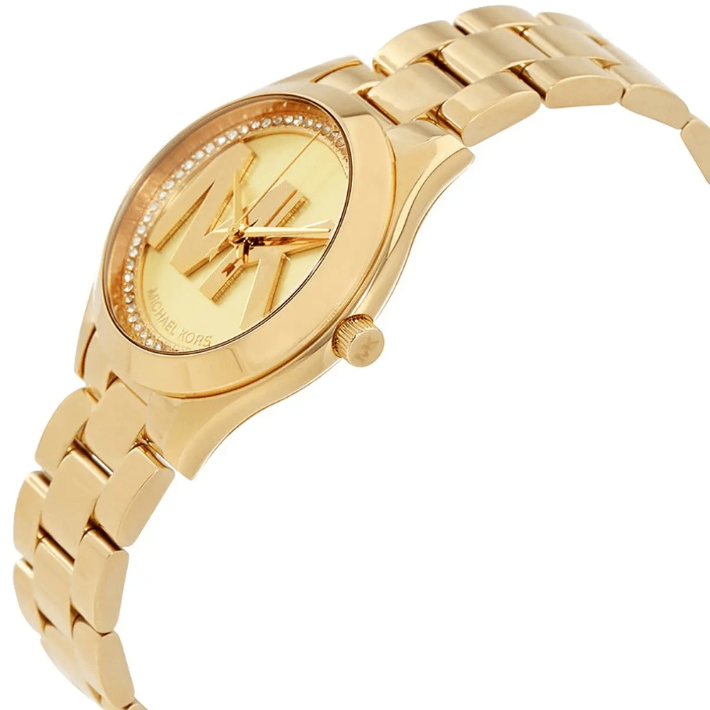 Michael Kors MK3477 Slim Runway Gold Dial Ladies Watch — view 5