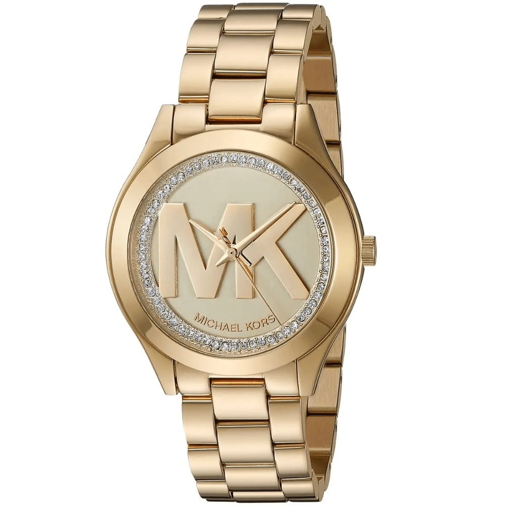 Michael Kors MK3477 Slim Runway Gold Dial Ladies Watch — view 3