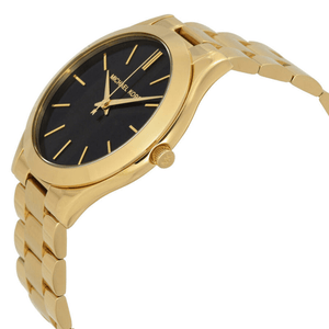 Michael Kors MK3478 Slim Runway Black Dial Gold-tone Ladies Watch — view 3