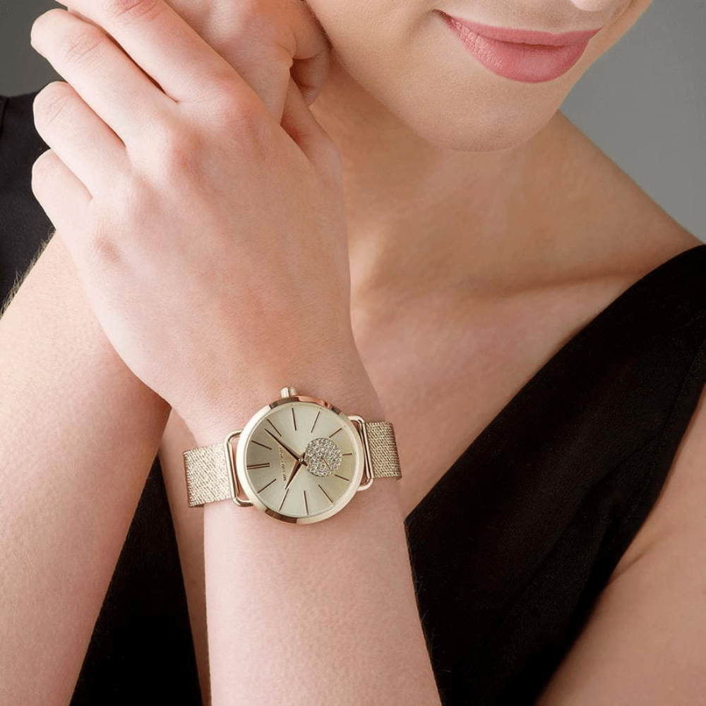 Michael Kors MK3844 Portia Gold Dial Ladies Watch — view 7
