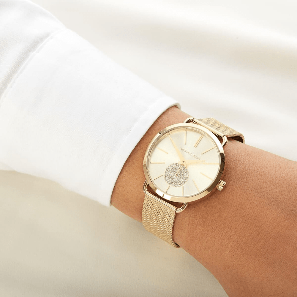 Michael Kors MK3844 Portia Gold Dial Ladies Watch — view 6