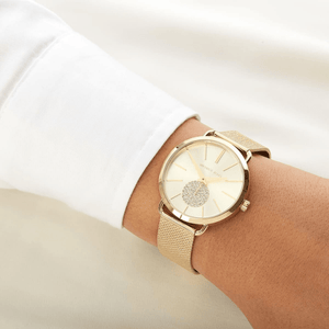 Michael Kors MK3844 Portia Gold Dial Ladies Watch — view 6