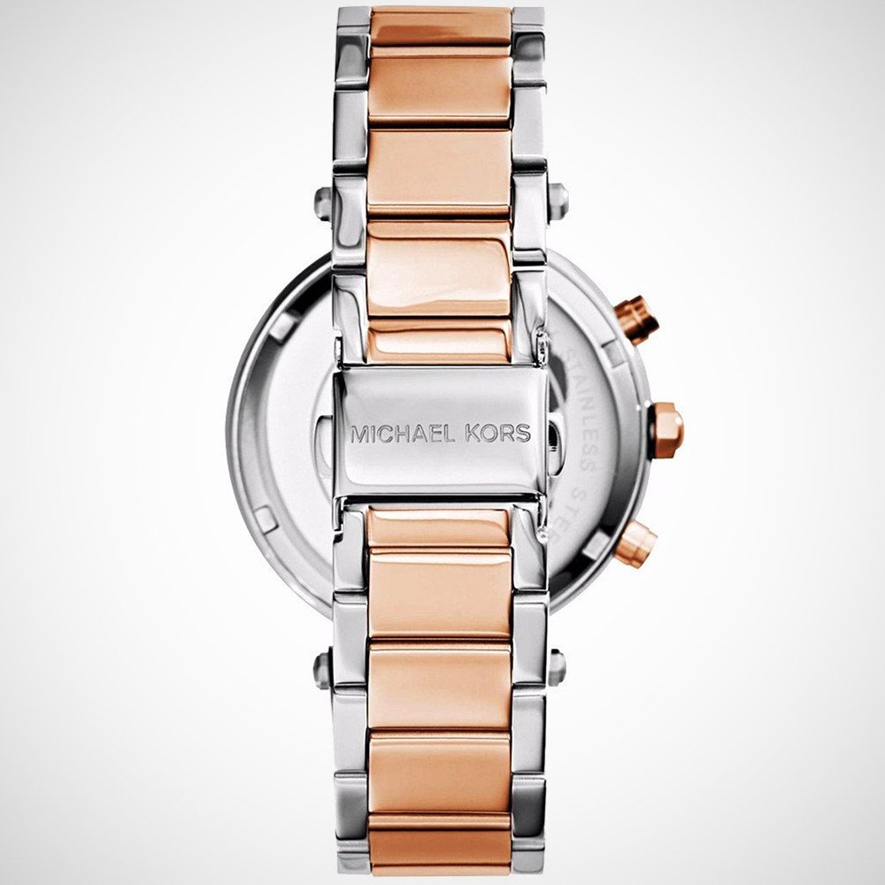 Michael Kors MK6141 Parker Ladies Glitzy Two Tone Watch — view 2