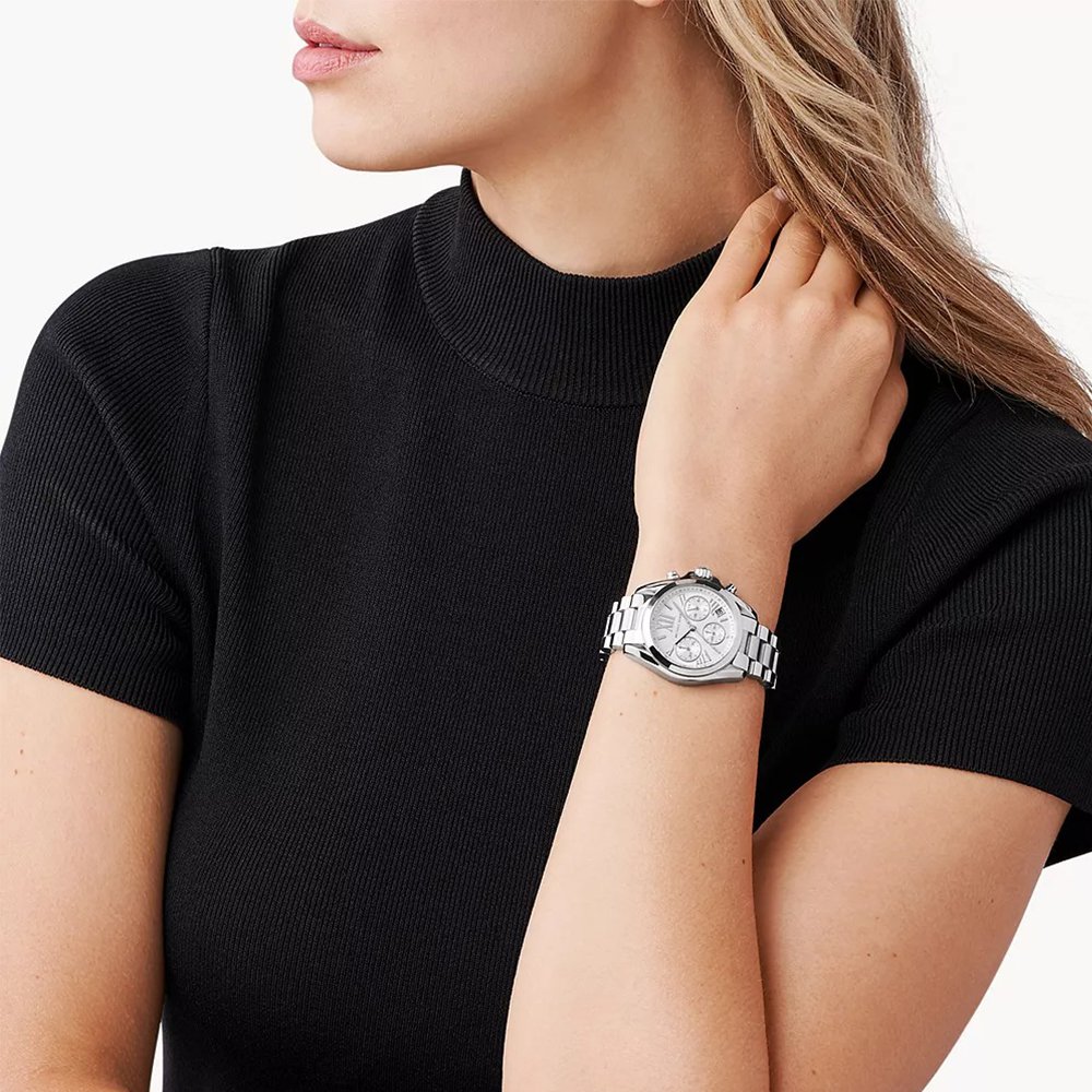 Michael Kors MK6174 Silver-Tone Mini Bradshaw Ladies Watch — view 4