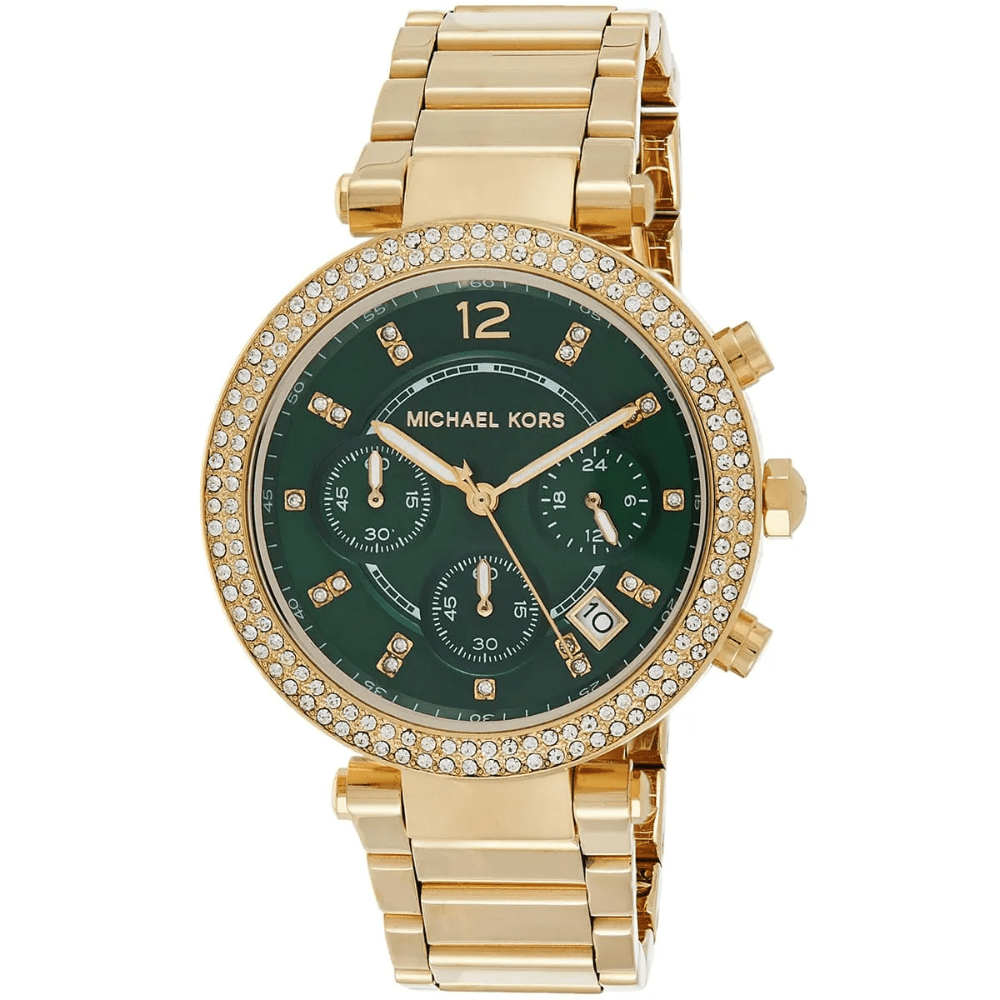 Michael Kors MK6263 Parker Green Dial Chronograph Ladies Watch