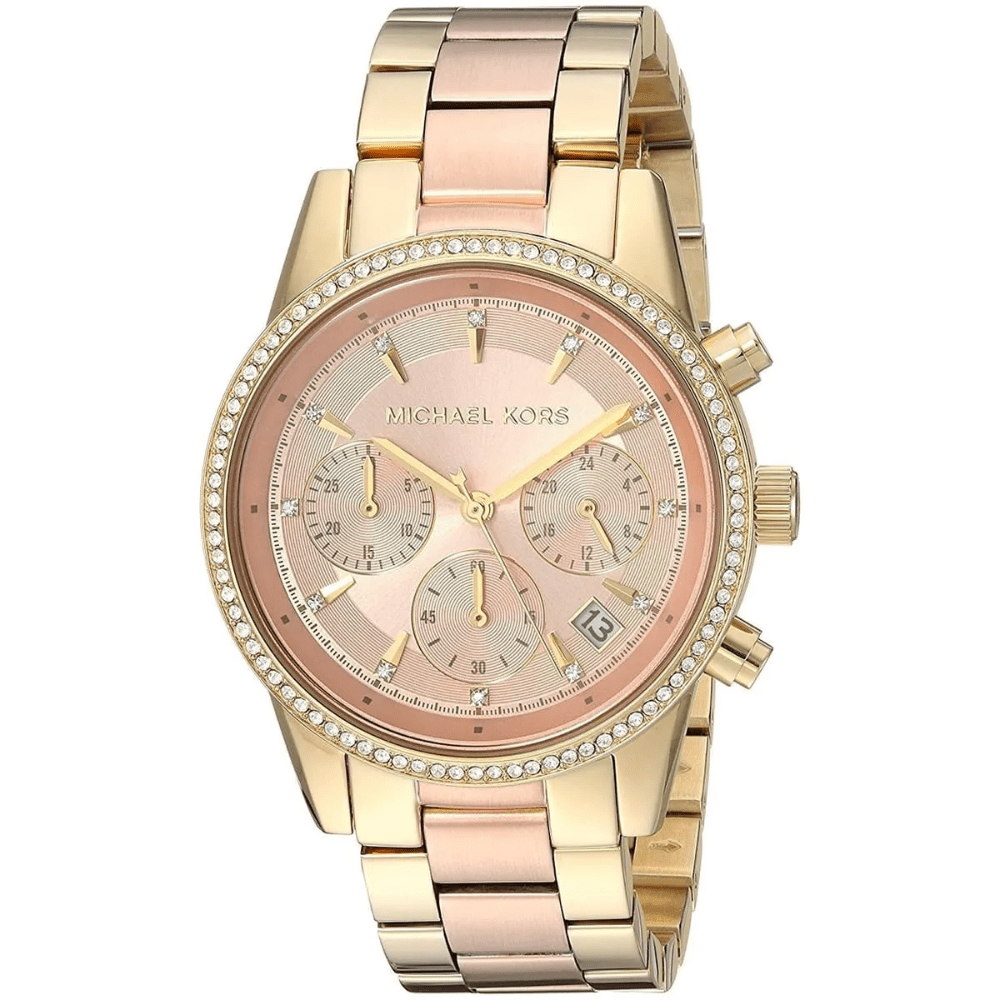 Michael Kors MK6475 Ritz Two Tone Chronograph Ladies Watch — view 3