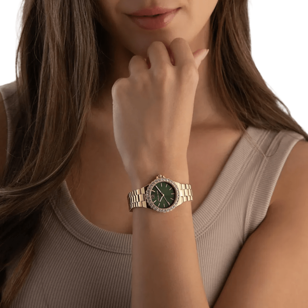 Michael Kors MK7395 Lennox Green Dial Ladies Watch — view 9