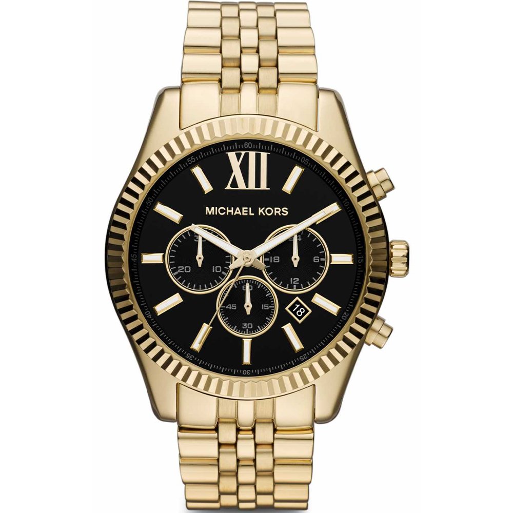Michael Kors MK8286 Black Dial Lexington Gold Men's Watch