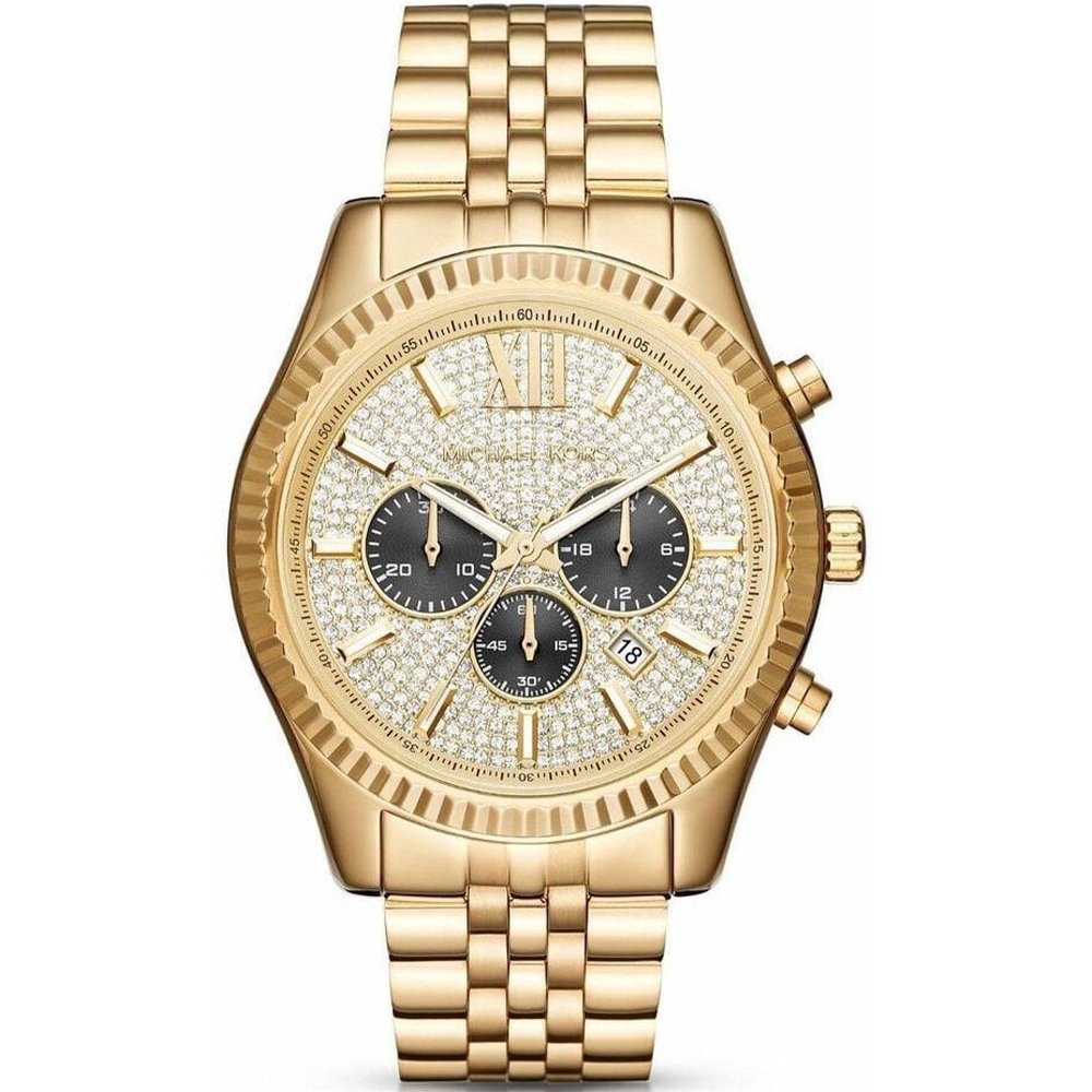 Michael Kors MK8494 Lexington Gold Pave Men's Watch