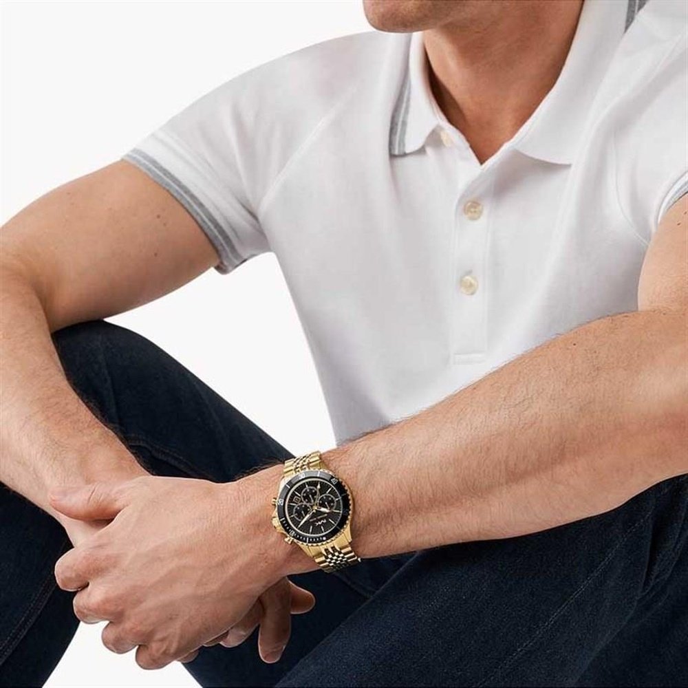 Michael Kors MK8726 Black Dial Gold Tone Men's Watch — view 4