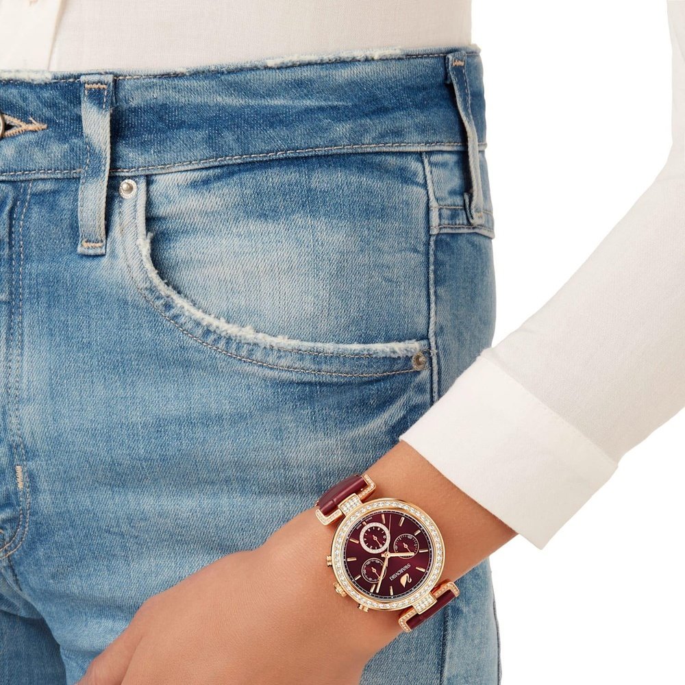Swarovski 5416701 Era Journey Dark Red Rose-Gold Tone PVD Women's Watch — view 3