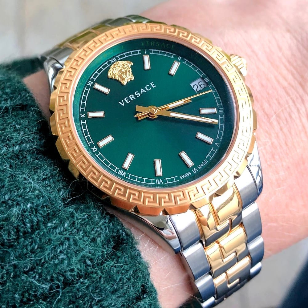 Versace V12050015 Hellenyium Two-Tone Green Ladies Watch — view 4