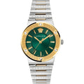 Versace VEVH00720 Greca Logo Two-Tone Green Ladies Watch